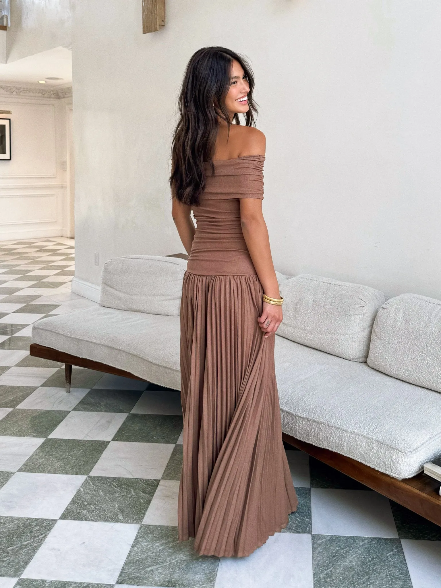 Noelle Drop Waist Maxi Dress sweet chic