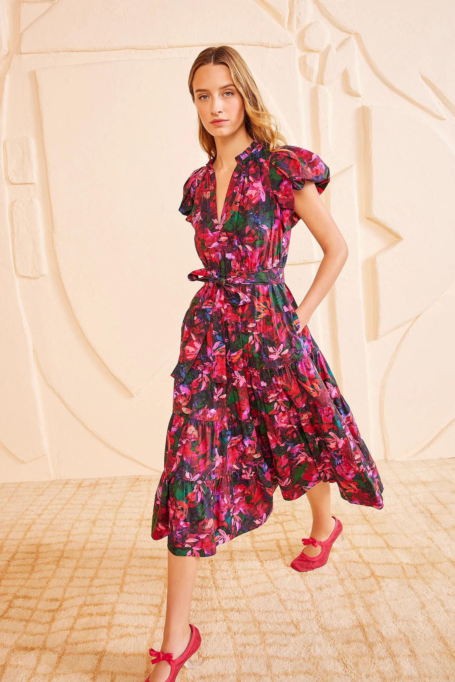 Ottilie Dress - Hibiscus fall go