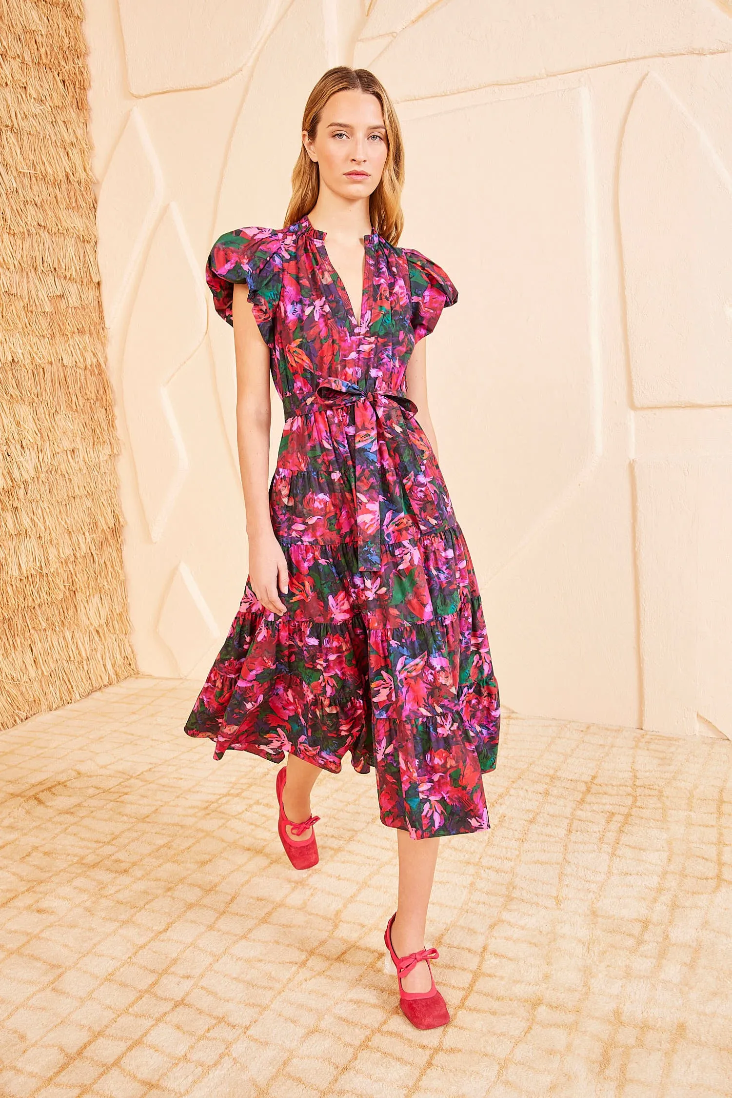 Ottilie Dress - Hibiscus fall go