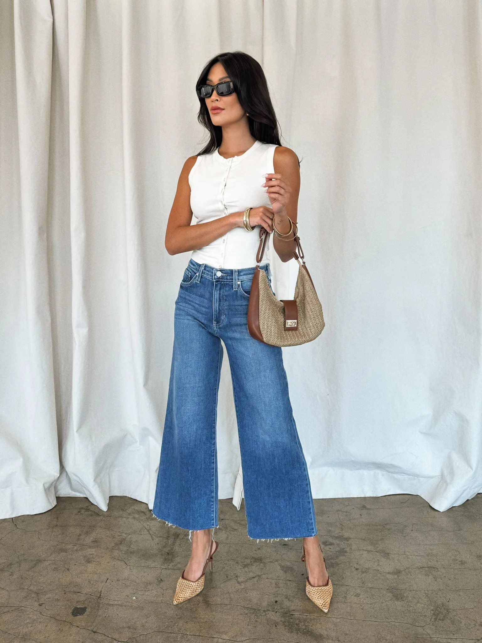 Over You Tank in Cream low sleeve