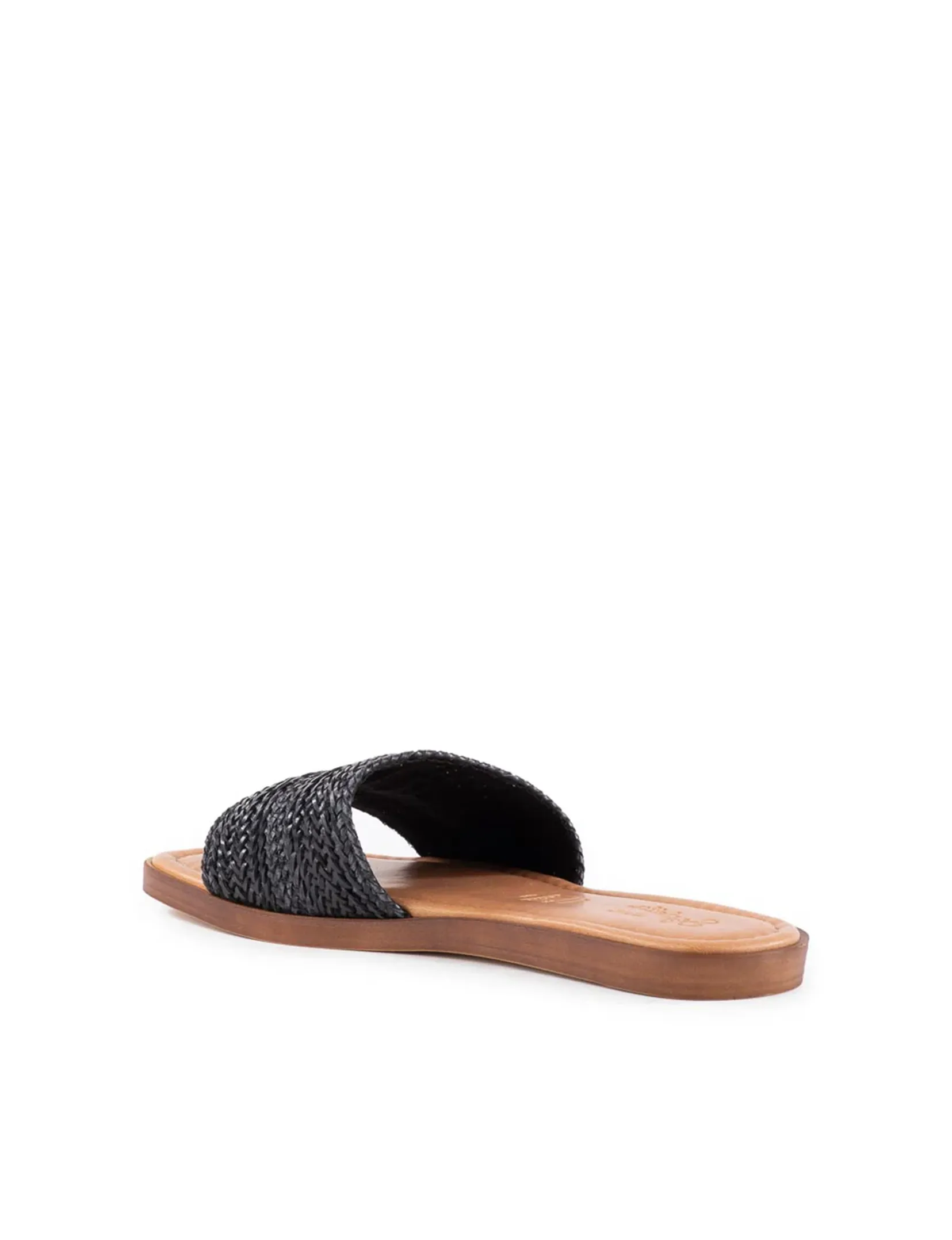 Palms Perfection Woven Slide, Black evening warm