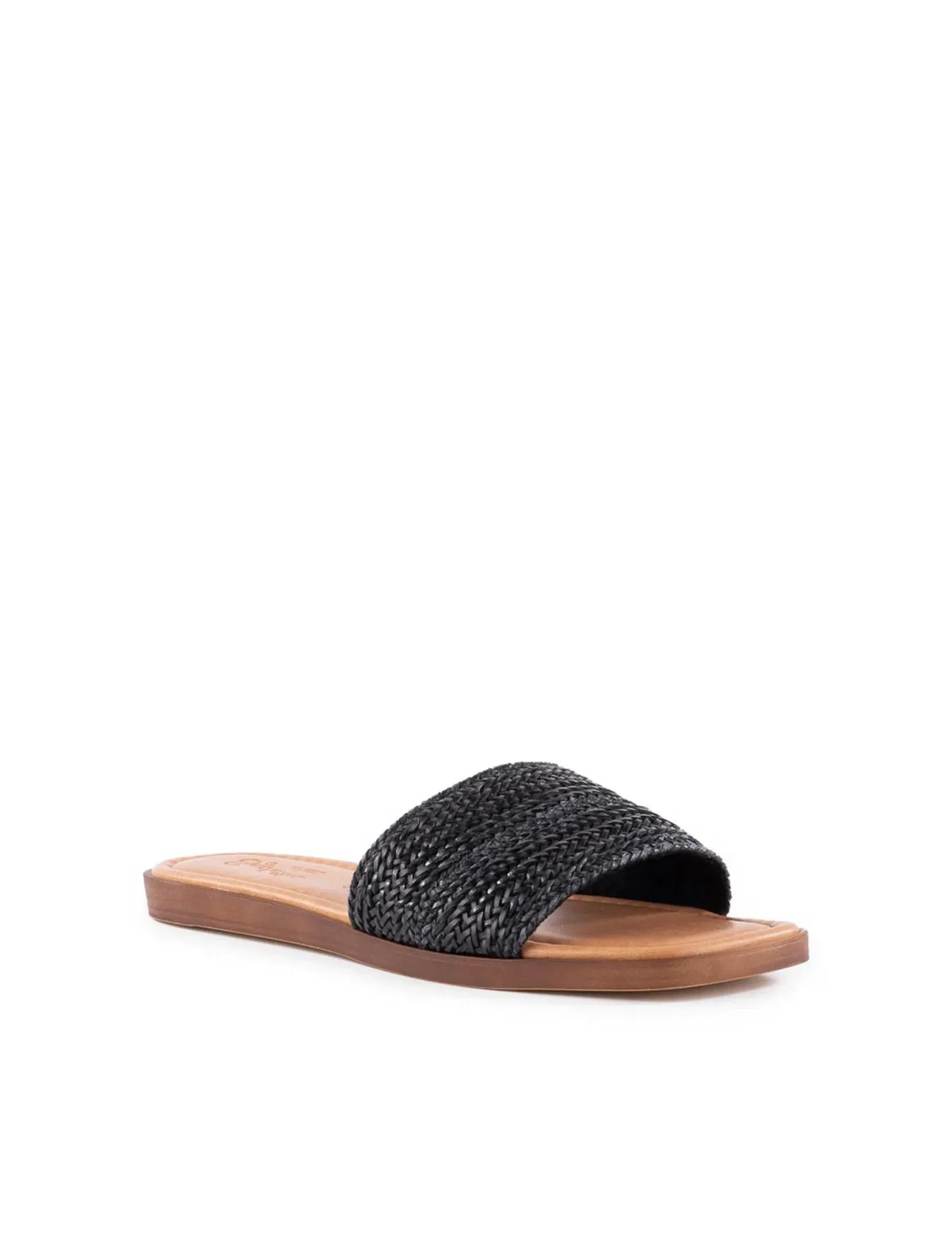 Palms Perfection Woven Slide, Black evening warm