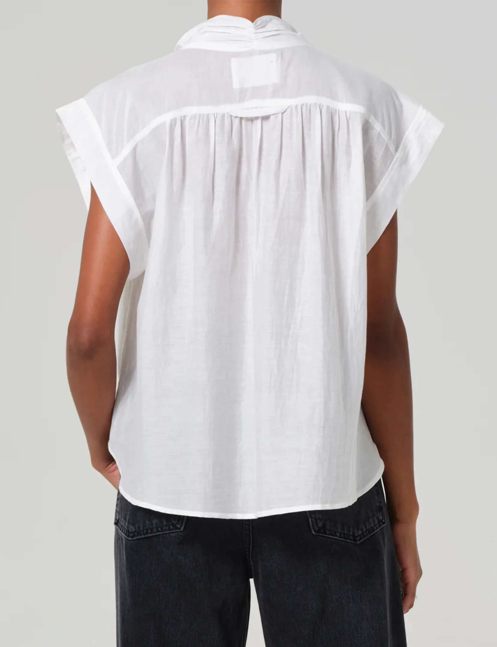 Penny Blouse, White easy tuck