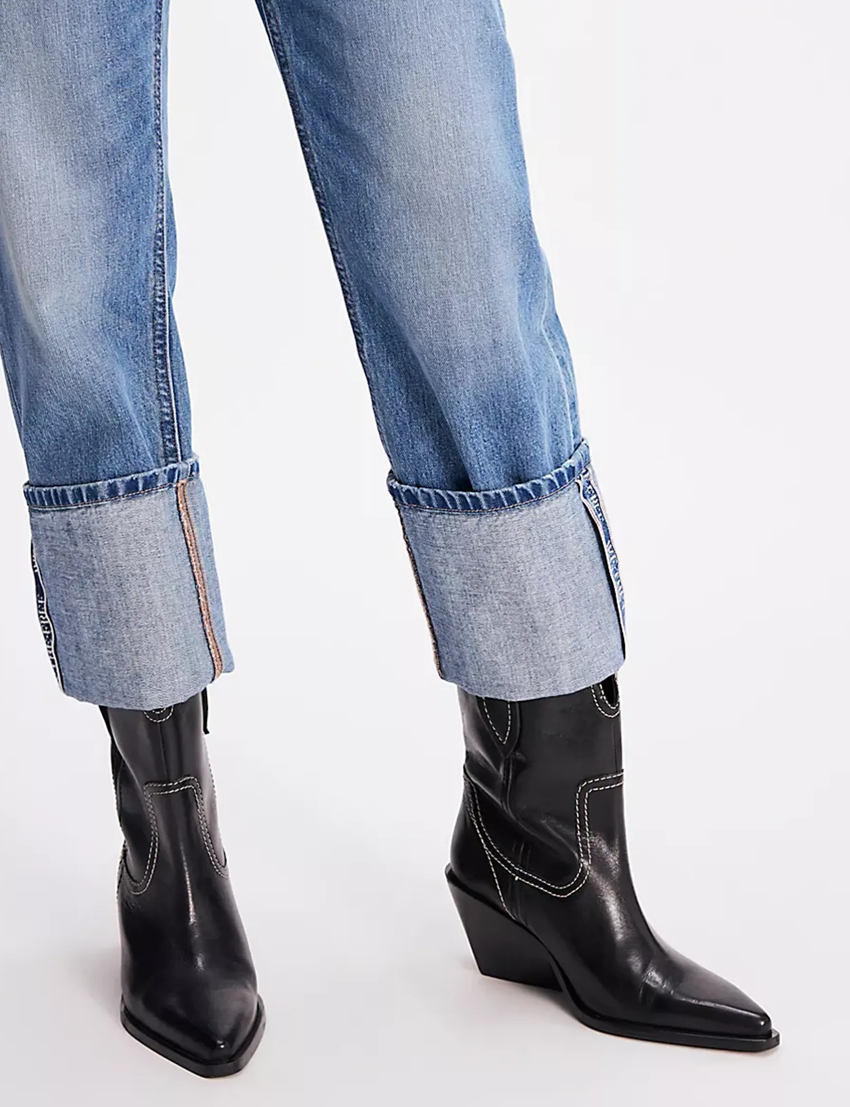 Pitchfork Point Western Boot, Victorian Black Leather sculpt toe