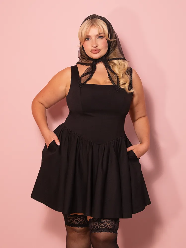 PRE-ORDER - Bombshell Swing Dress in Black MINI - Vixen by Micheline Pitt outdoor free