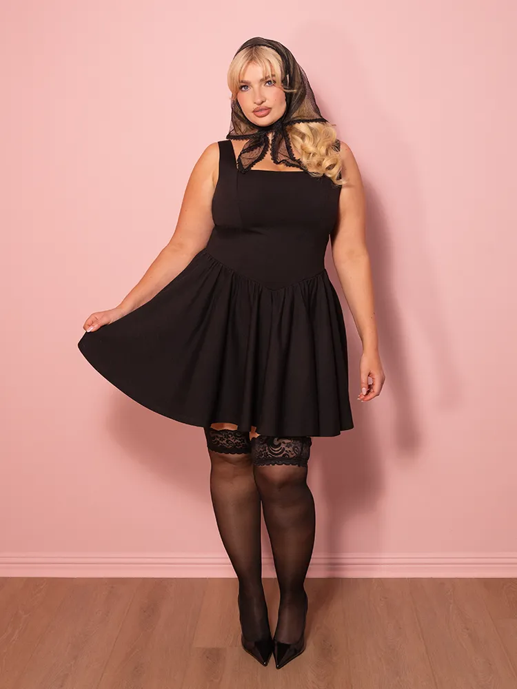 PRE-ORDER - Bombshell Swing Dress in Black MINI - Vixen by Micheline Pitt outdoor free