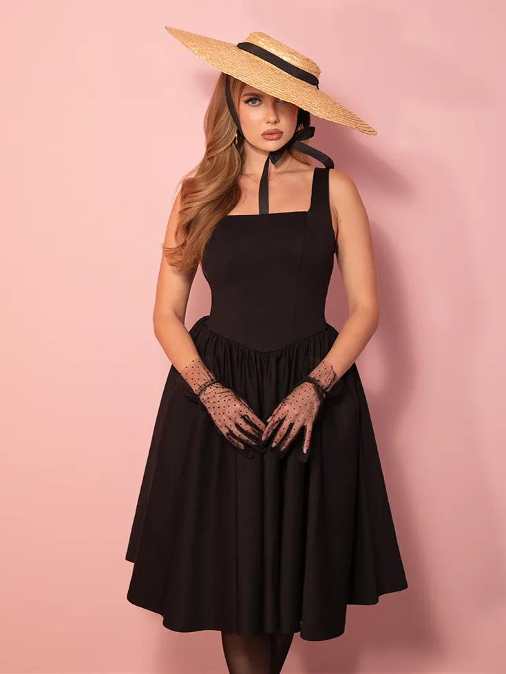 PRE-ORDER - Bombshell Swing Dress in Black - Vixen by Micheline Pitt lounge chill