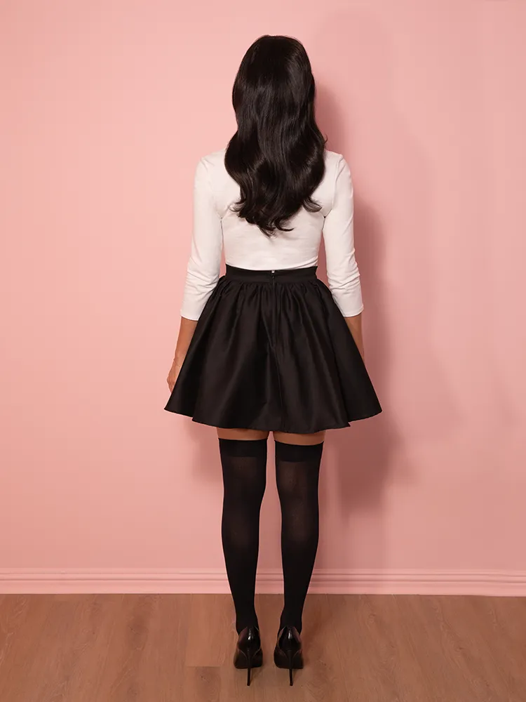 PRE-ORDER - NEW FIT - Vixen Swing Skirt in Black MINI - Vixen by Micheline Pitt reset vibe