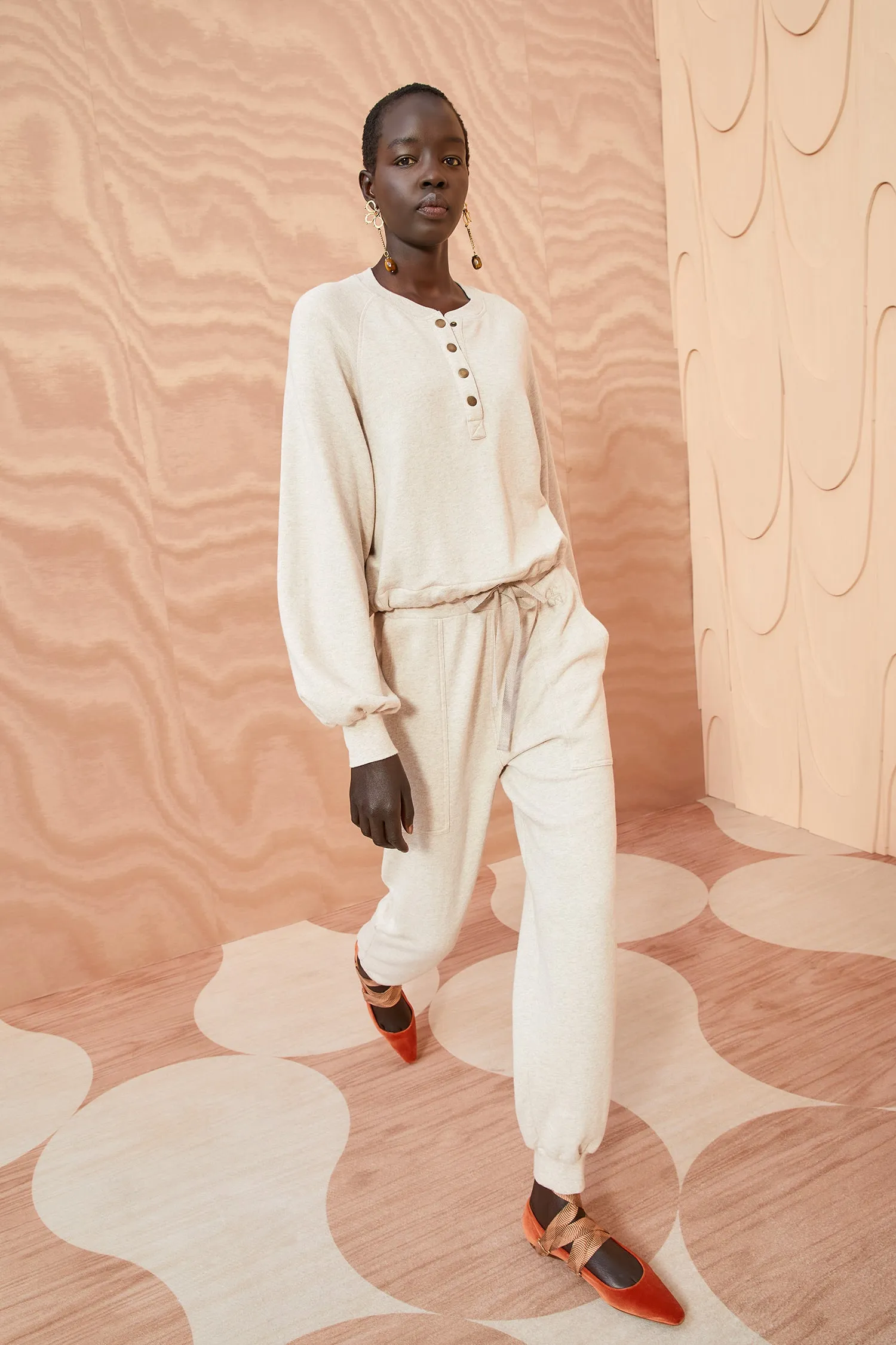 Rory Pants - Oatmeal Melange fit flow