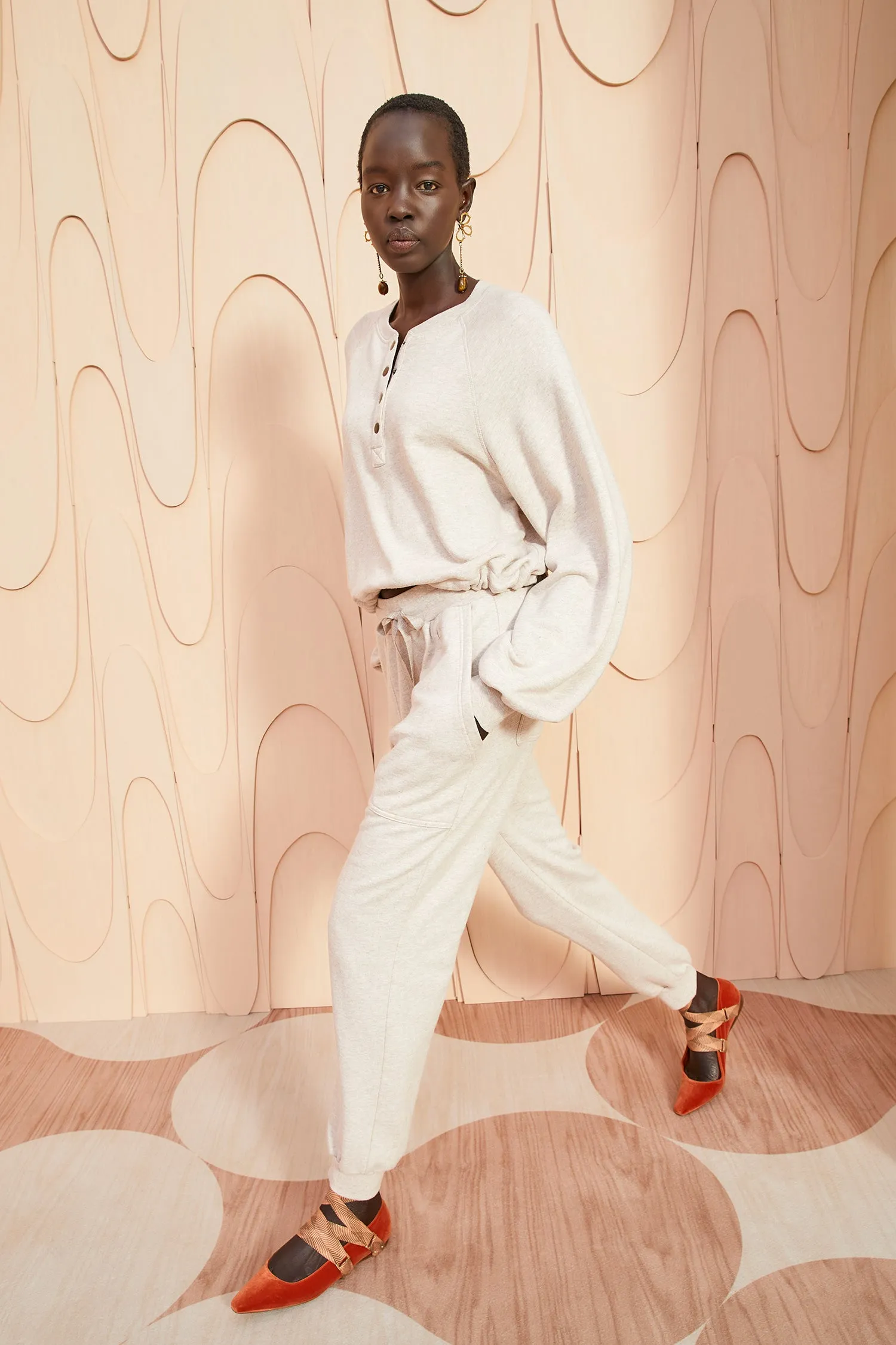 Rory Pants - Oatmeal Melange fit flow