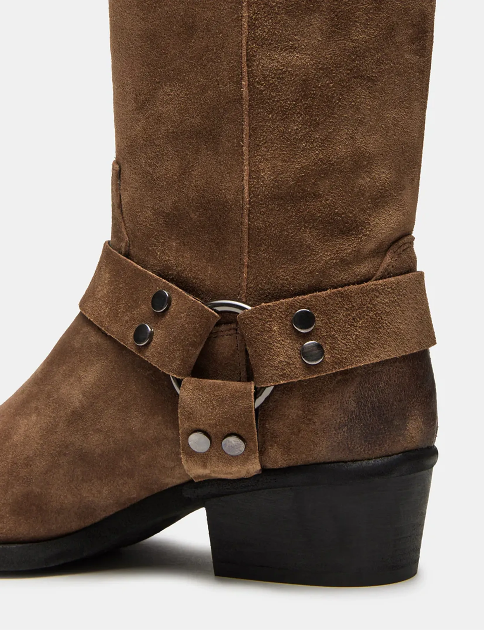 Ruskin Square Boot, Chestnut Suede cold proof