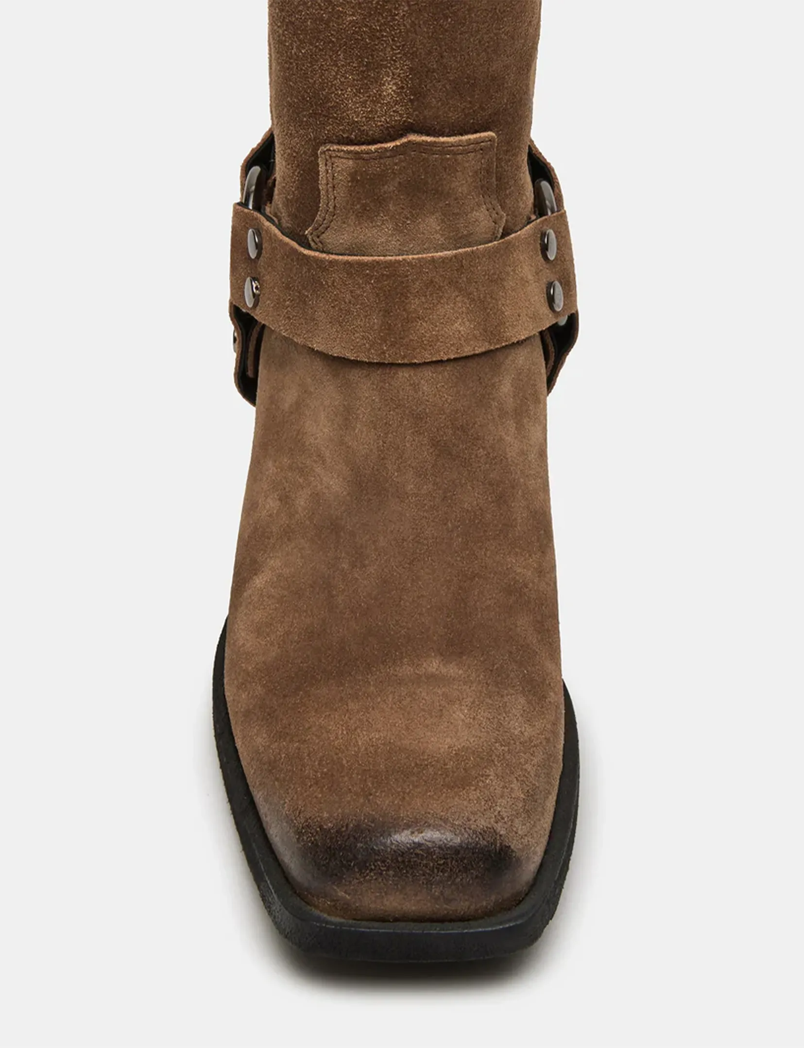Ruskin Square Boot, Chestnut Suede cold proof
