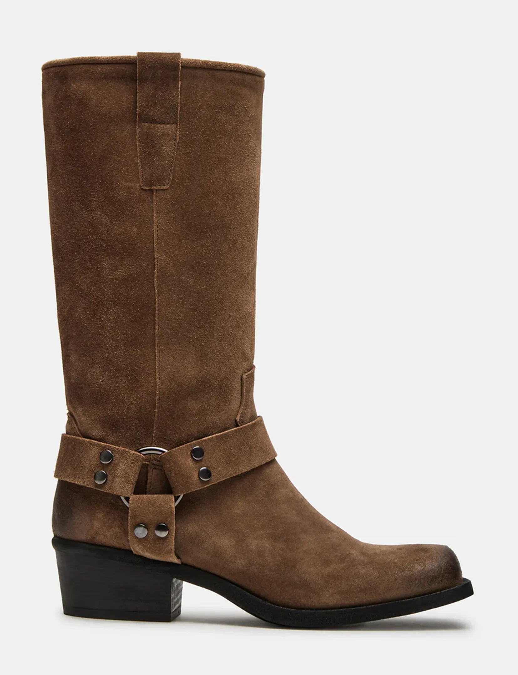 Ruskin Square Boot, Chestnut Suede cold proof