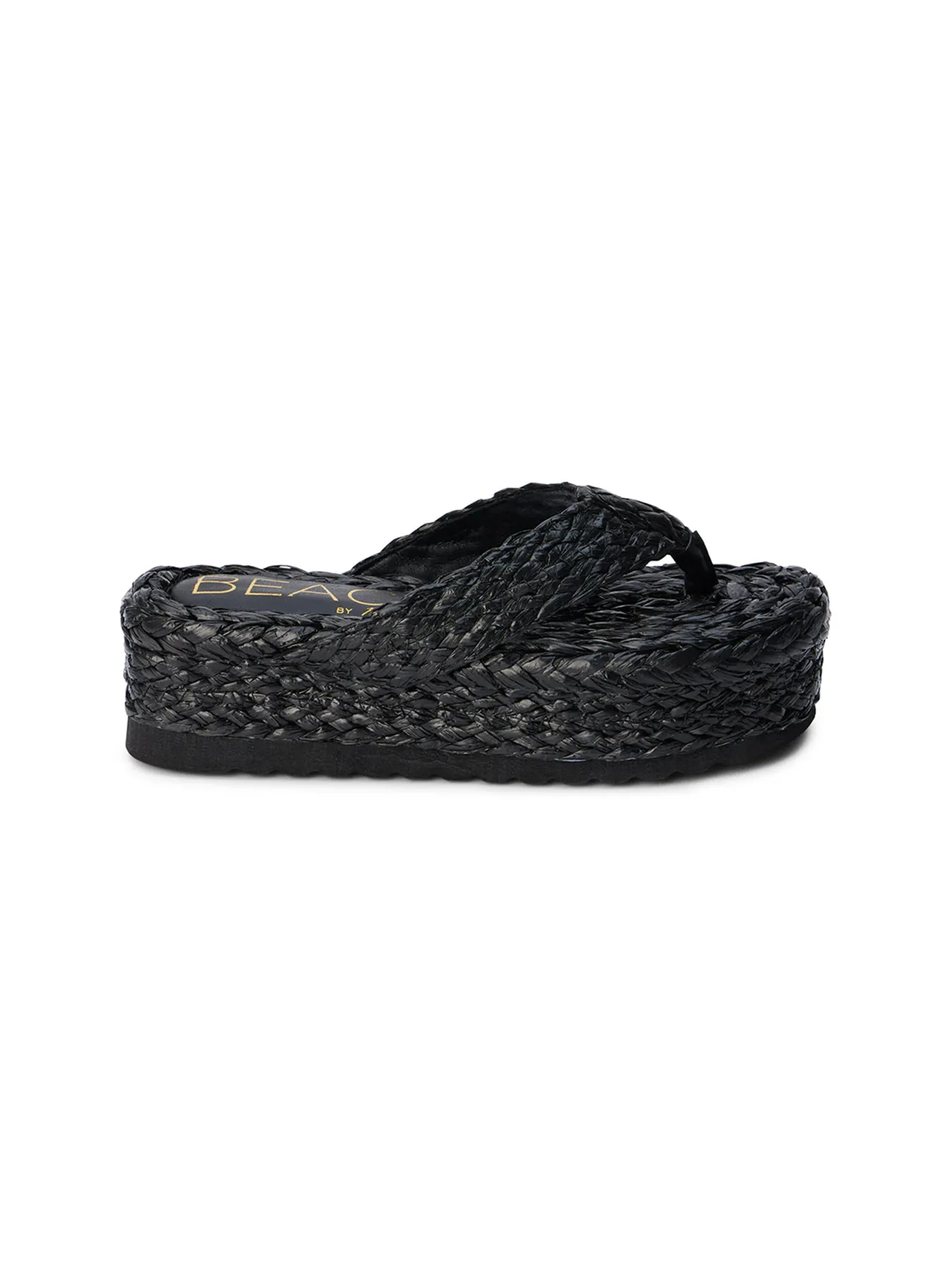 Sailor Raffia Sandal in Black party mood
