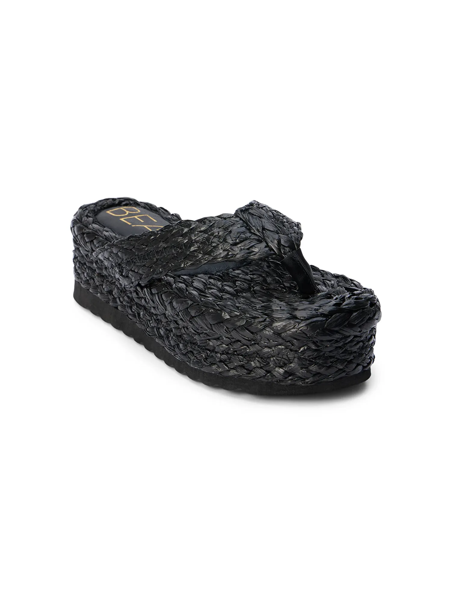 Sailor Raffia Sandal in Black party mood