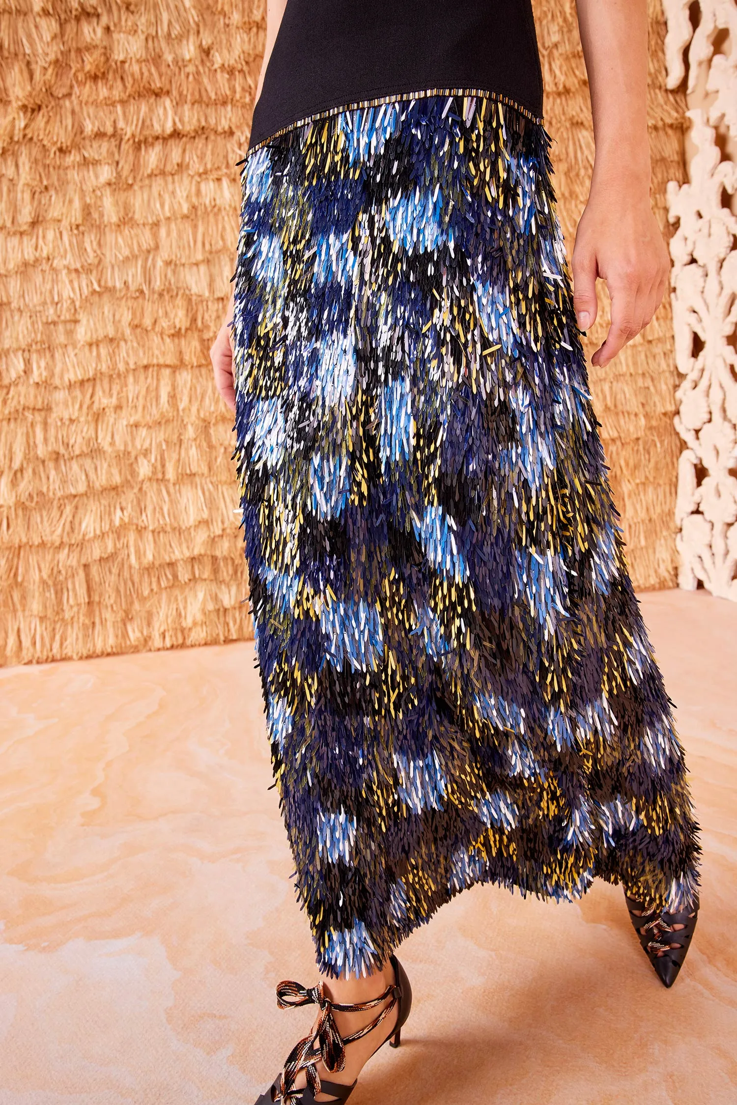 Simone Dress - Peacock skin tone
