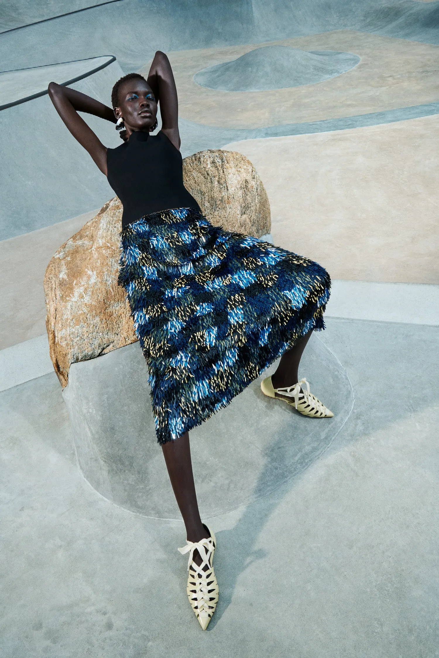 Simone Dress - Peacock skin tone