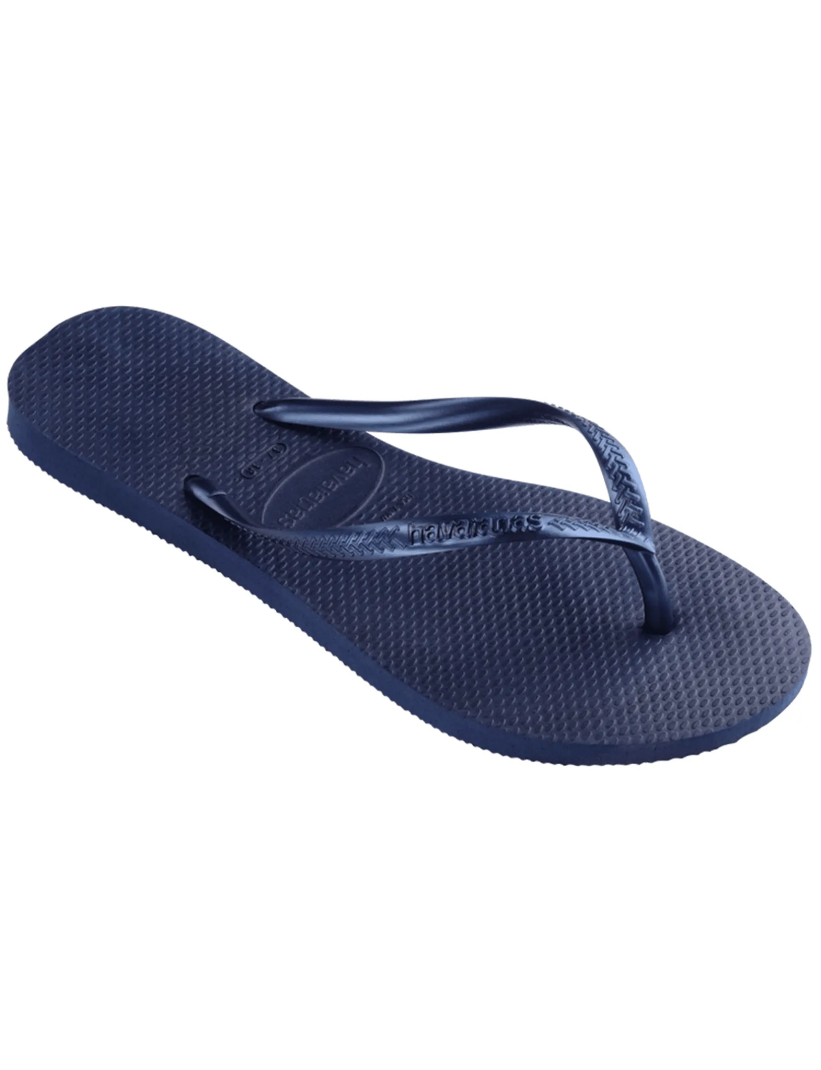 Slim Sandal, Navy Blue flat mood
