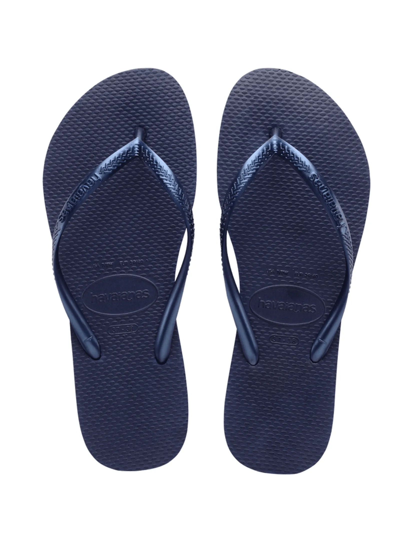 Slim Sandal, Navy Blue flat mood