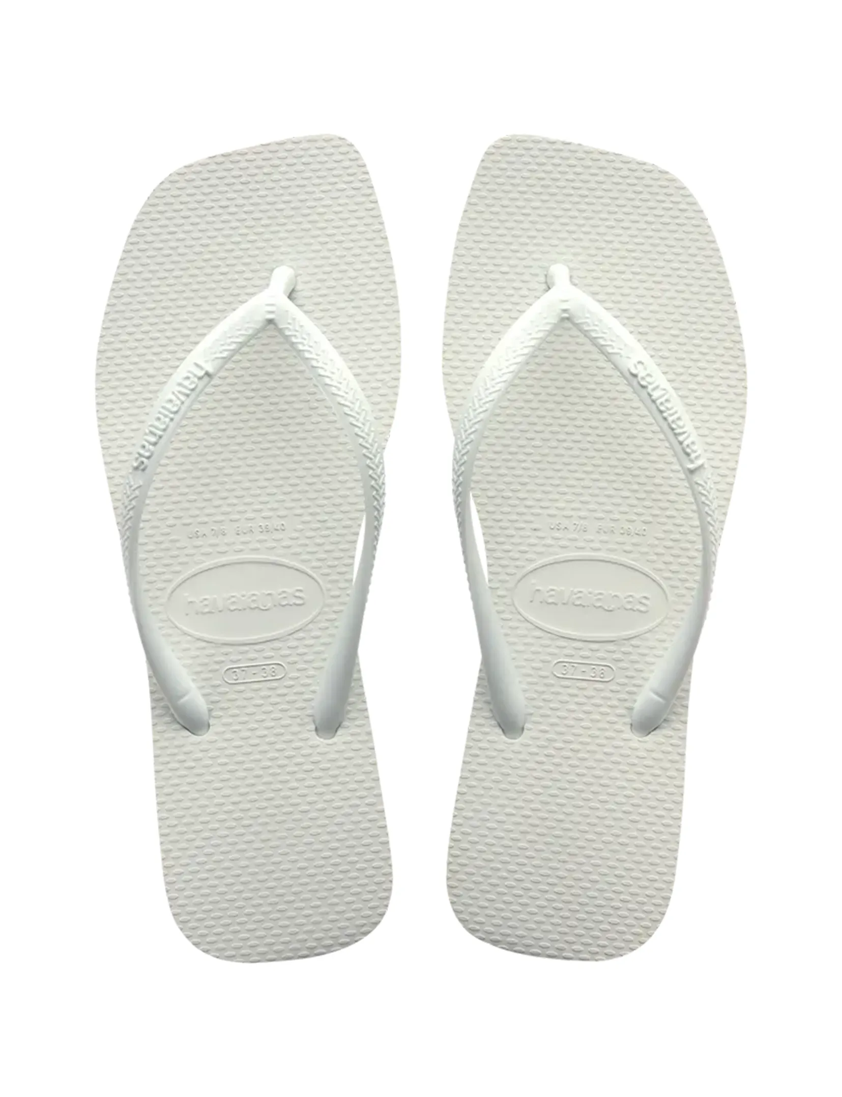 Slim Square Sandal, White spa relax