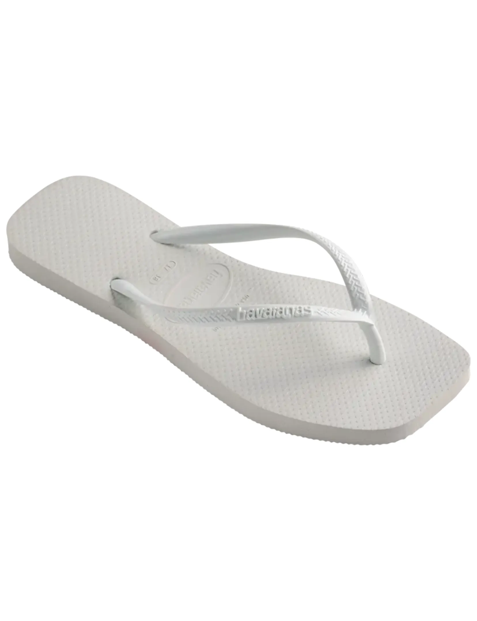 Slim Square Sandal, White spa relax