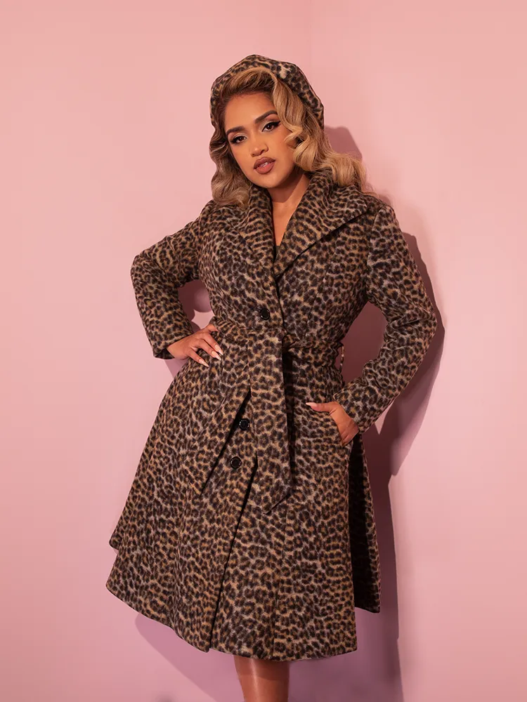 Starlet Swing Coat in Leopard Print - Vixen by Micheline Pitt mild glow