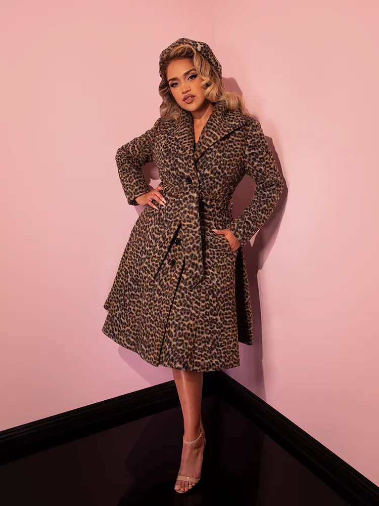 Starlet Swing Coat in Leopard Print - Vixen by Micheline Pitt mild glow