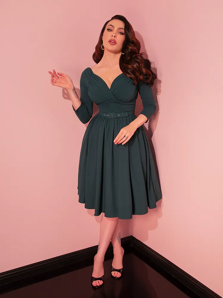 Starlet Swing Dress in Hunter Green - Vixen by Micheline Pitt body calm
