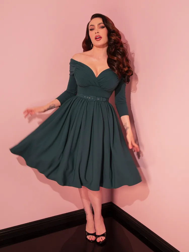 Starlet Swing Dress in Hunter Green - Vixen by Micheline Pitt body calm