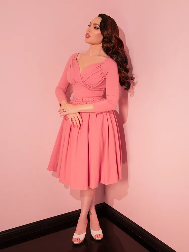 Starlet Swing Dress in Rose Pink - Vixen by Micheline Pitt yoga core