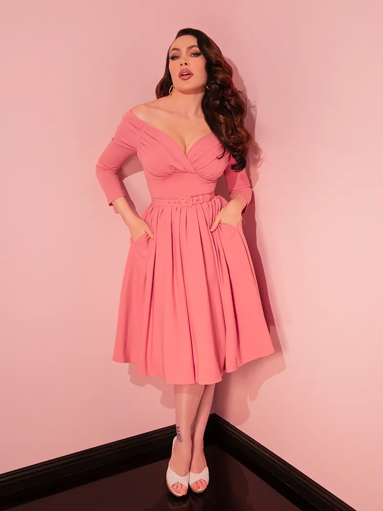 Starlet Swing Dress in Rose Pink - Vixen by Micheline Pitt yoga core