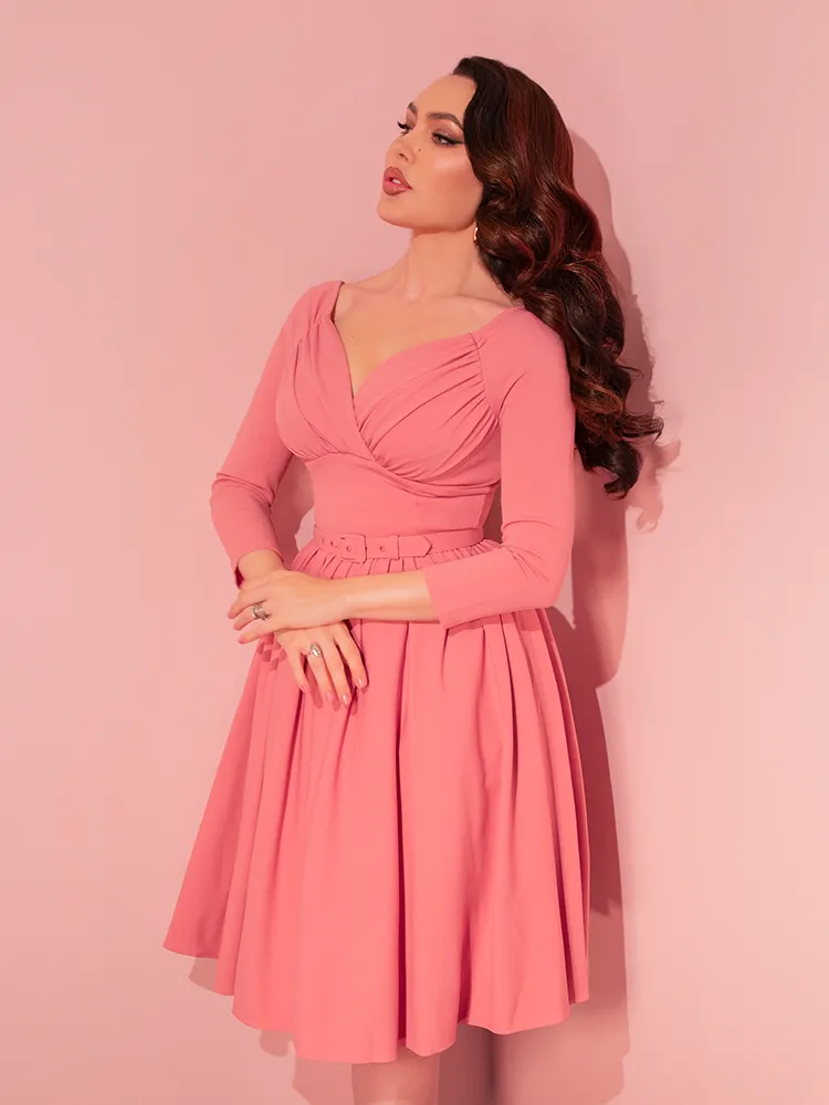 Starlet Swing Dress in Rose Pink - Vixen by Micheline Pitt yoga core