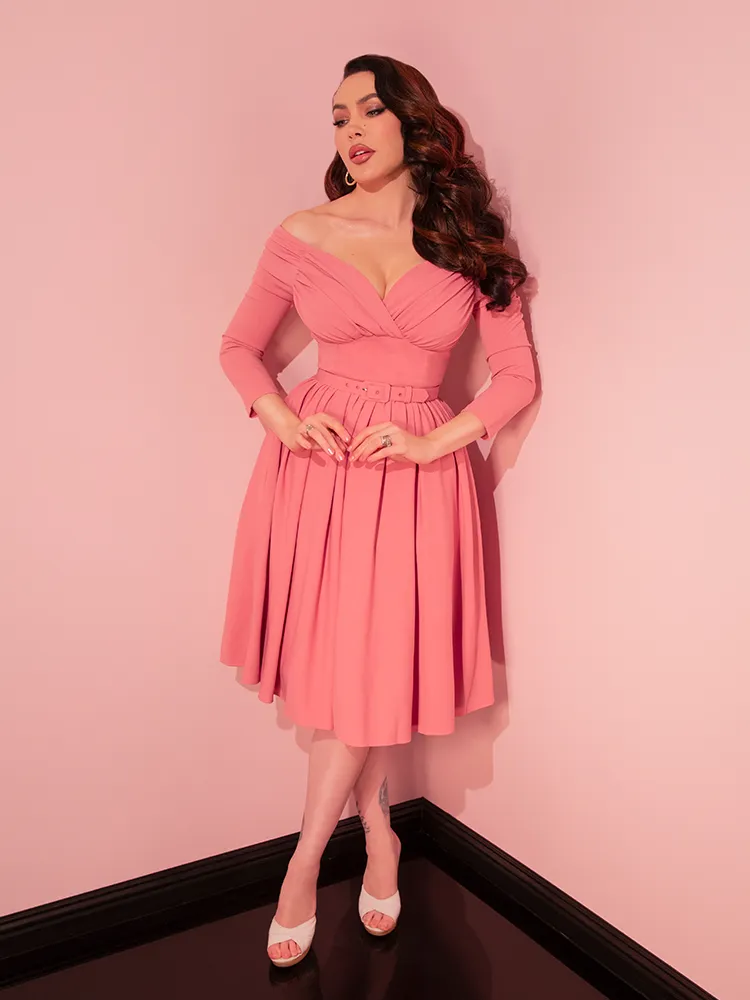 Starlet Swing Dress in Rose Pink - Vixen by Micheline Pitt yoga core