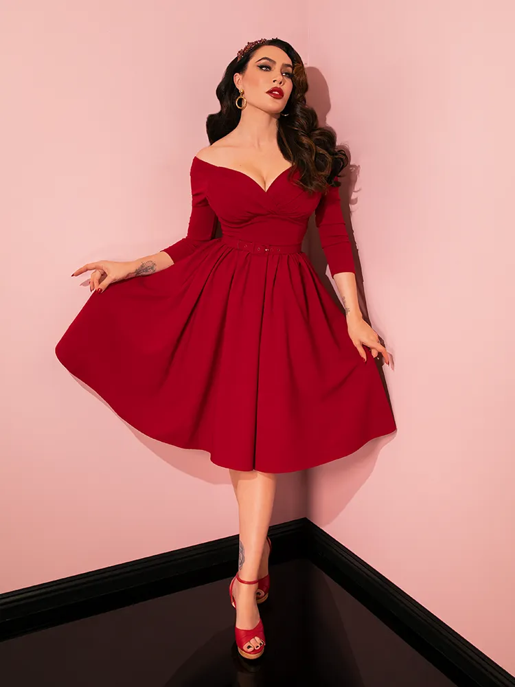 Starlet Swing Dress in Ruby Red - Vixen by Micheline Pitt dream tone