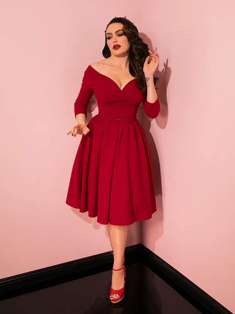 Starlet Swing Dress in Ruby Red - Vixen by Micheline Pitt dream tone
