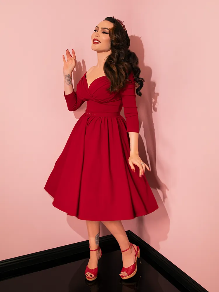 Starlet Swing Dress in Ruby Red - Vixen by Micheline Pitt dream tone