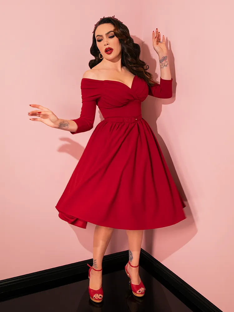Starlet Swing Dress in Ruby Red - Vixen by Micheline Pitt dream tone