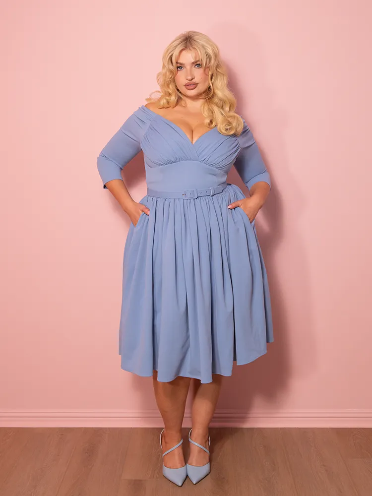 Starlet Swing Dress in Sky Blue - Vixen by Micheline Pitt body layer