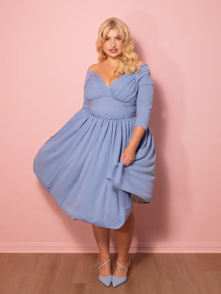 Starlet Swing Dress in Sky Blue - Vixen by Micheline Pitt body layer