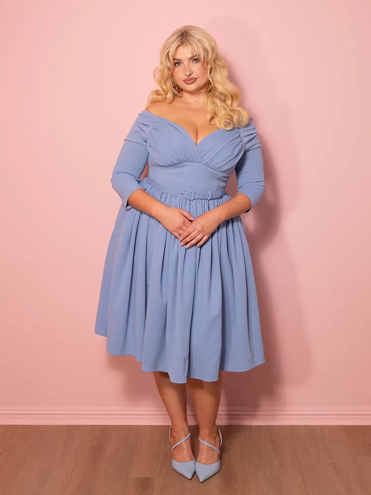 Starlet Swing Dress in Sky Blue - Vixen by Micheline Pitt body layer