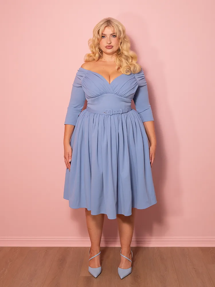 Starlet Swing Dress in Sky Blue - Vixen by Micheline Pitt body layer