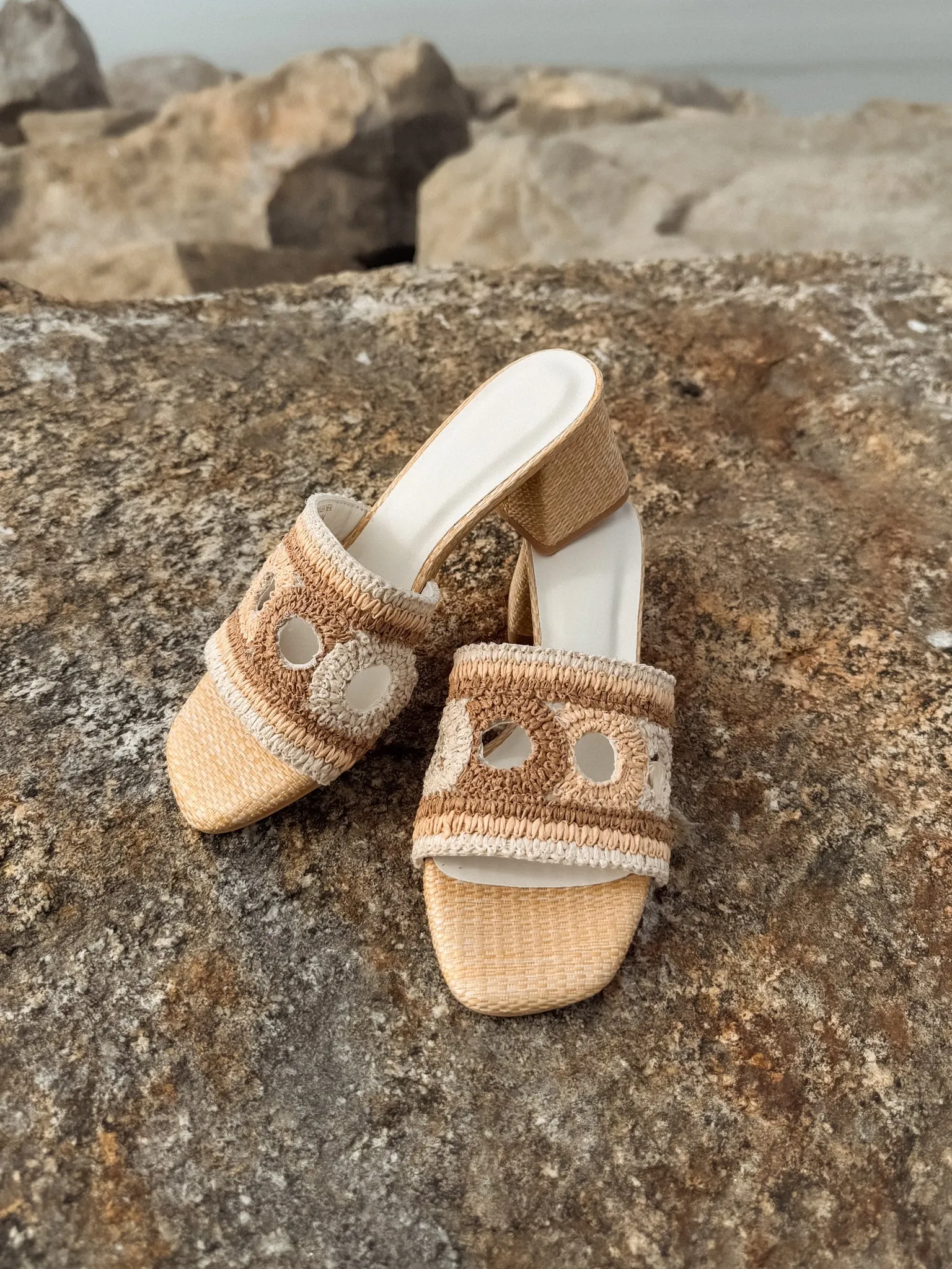 The Gia Raffia Sandals evening vibe