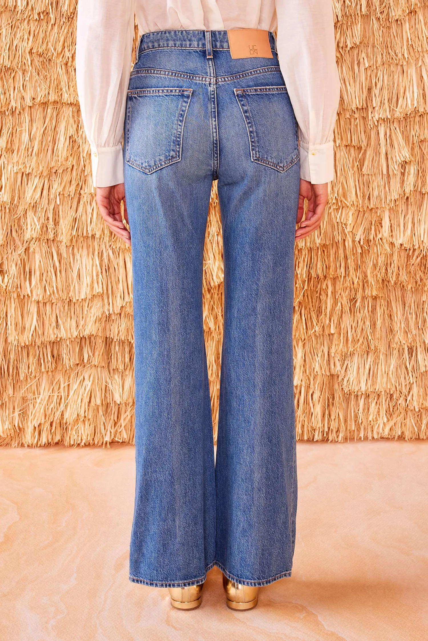 The Martine Jean - Danube Medium Indigo Wash basic black