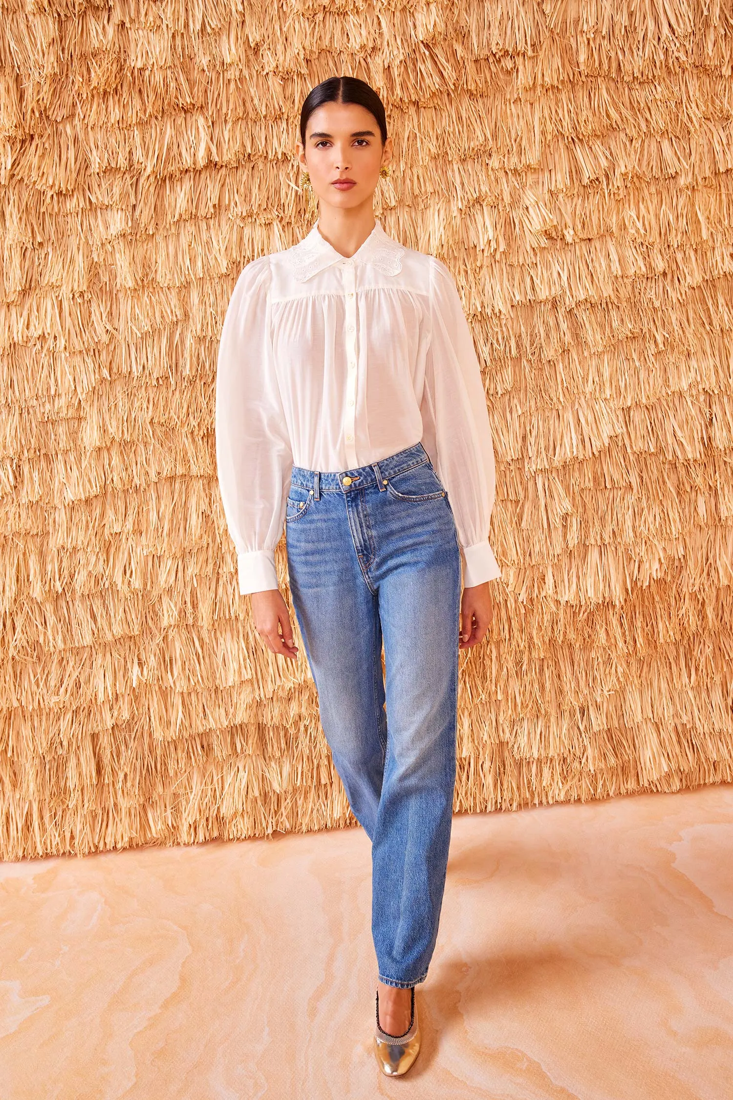 The Martine Jean - Danube Medium Indigo Wash basic black