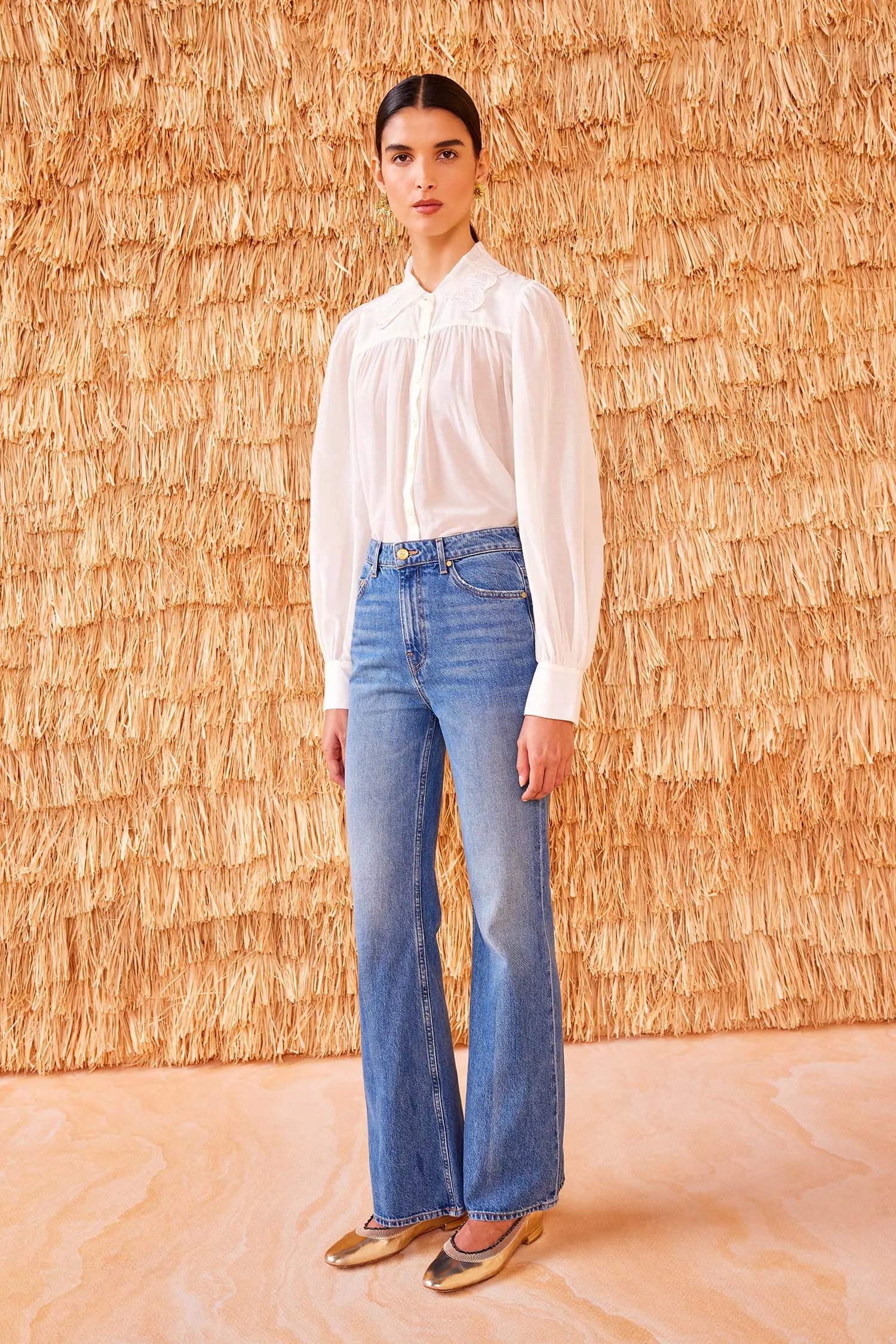 The Martine Jean - Danube Medium Indigo Wash basic black