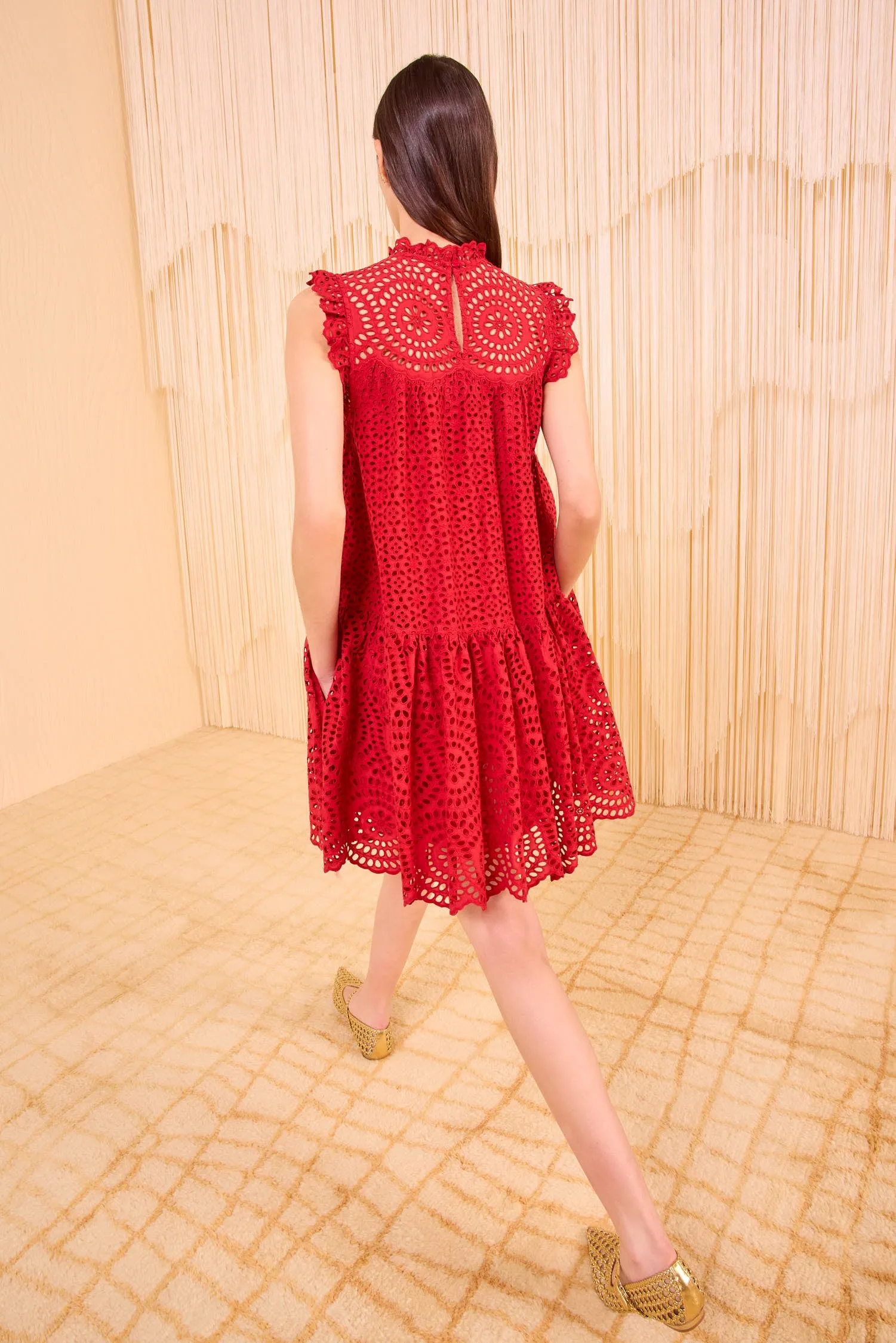 Thea Sleeveless Mini Dress - Henna slim touch