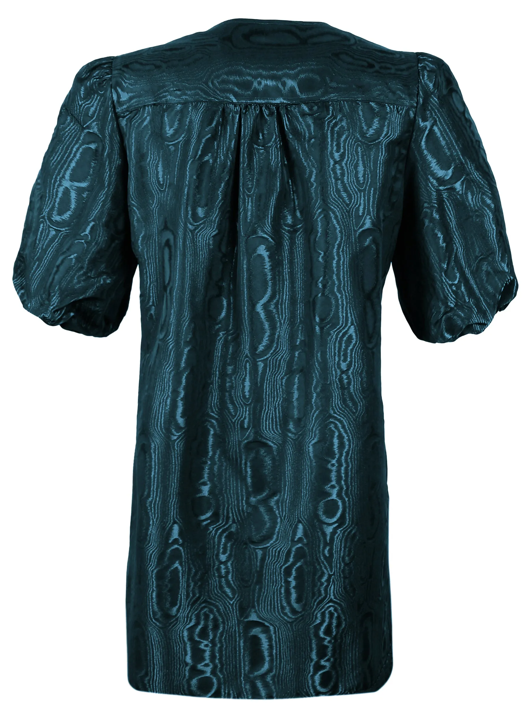 Tish Dress Blue Moire Jacquard skirt match