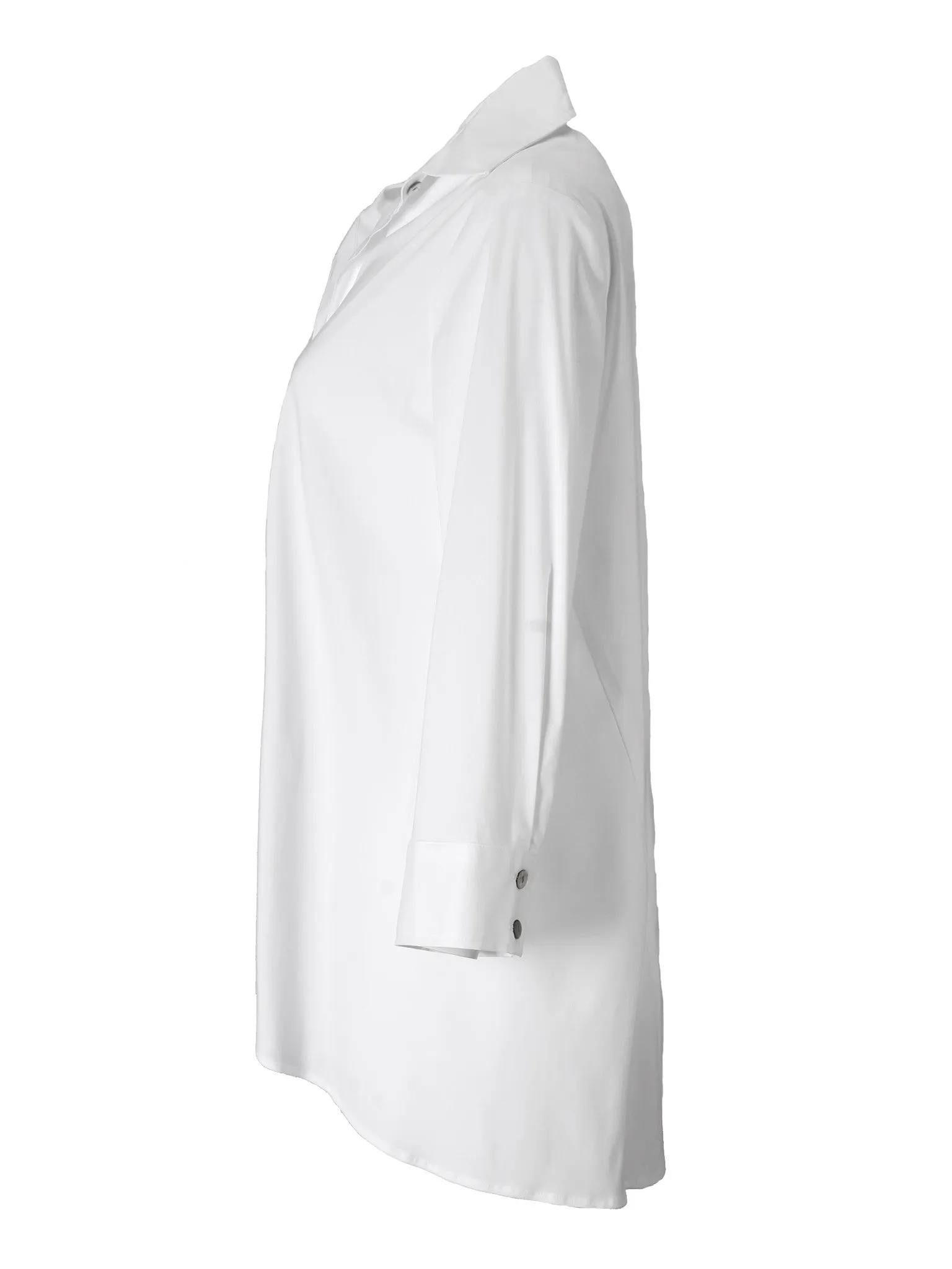 Trapeze Top 3/4 sleeve White neat shape