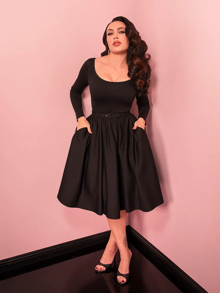 Troublemaker Swing Dress in Black - Vixen by Micheline Pitt calm walk