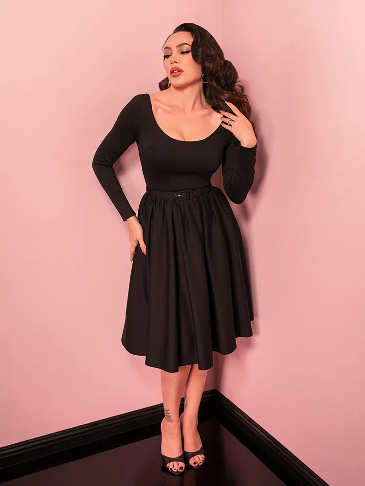 Troublemaker Swing Dress in Black - Vixen by Micheline Pitt calm walk